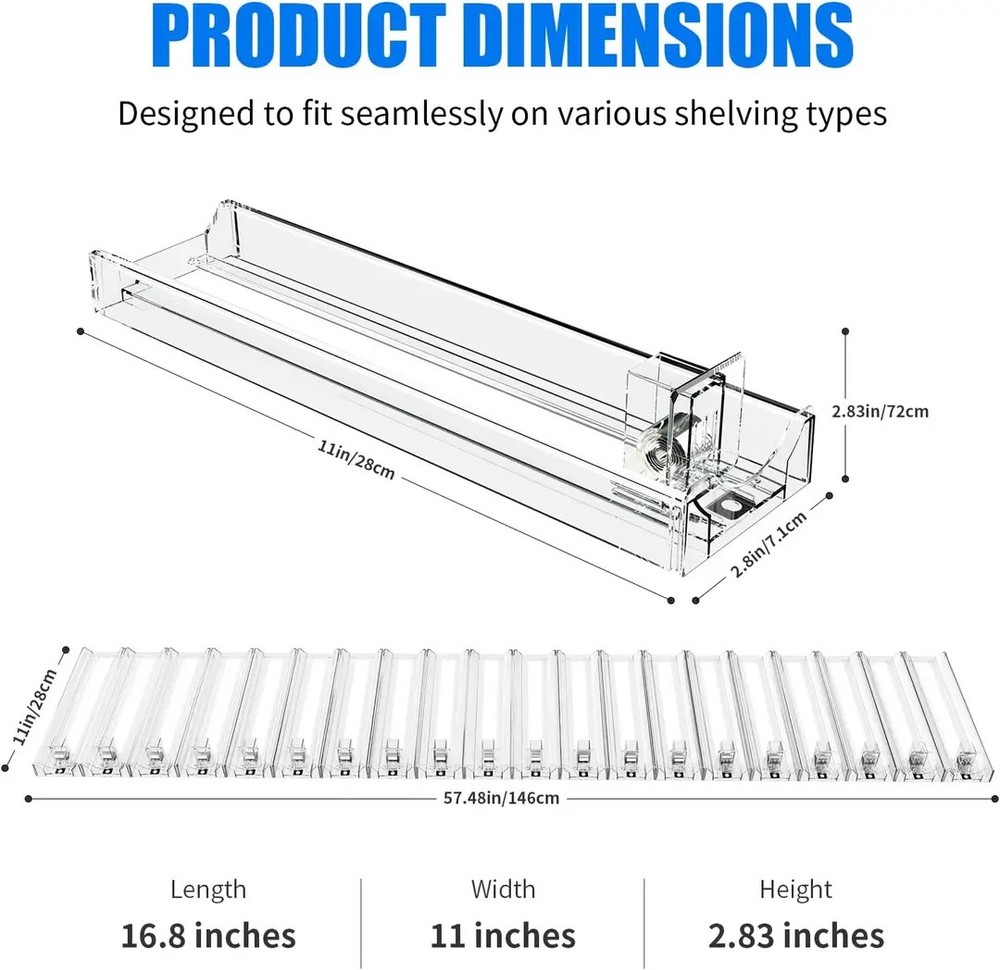 Snus Organizer System Shelf Pusher Spring-Loaded Round-Jar Display 10 Pushers