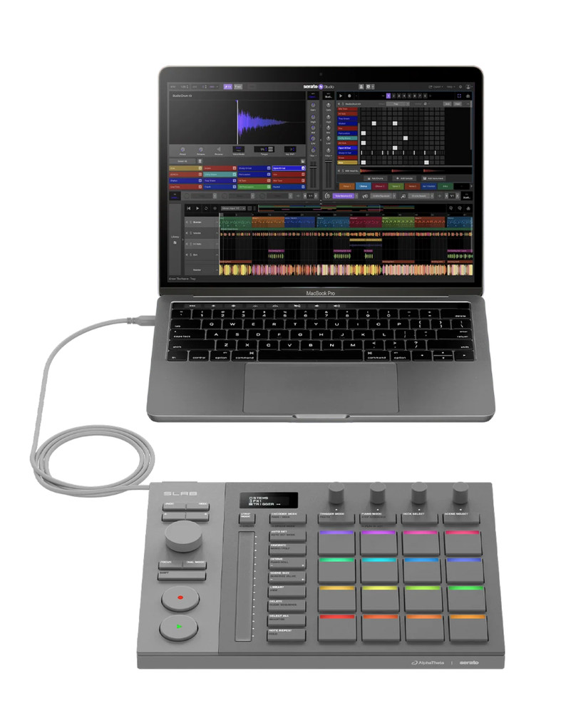 SLAB - The first MIDI pad controller made for Serato Studio - from AlphaTheta