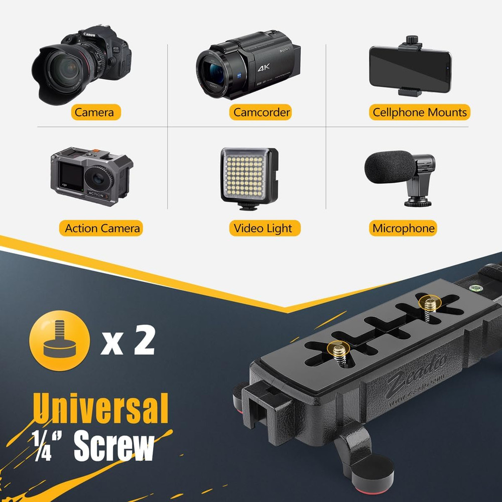 Video Action Stabilizing Handle Grip Handheld Stabilizer with Cold-Shoe Mount