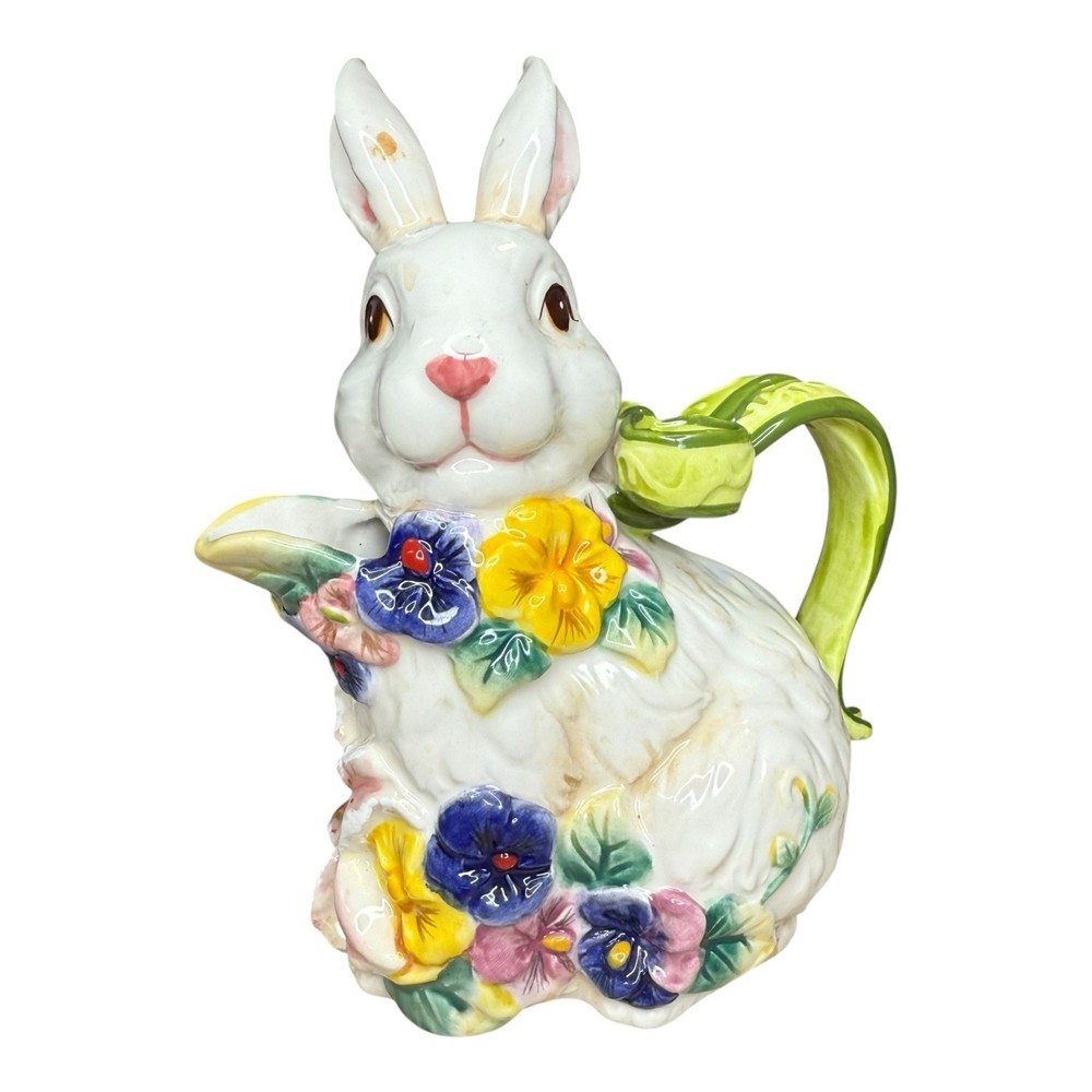 Corner Ruby Bunny Pitcher Creamer by The Bunny Collection - Easter Decor