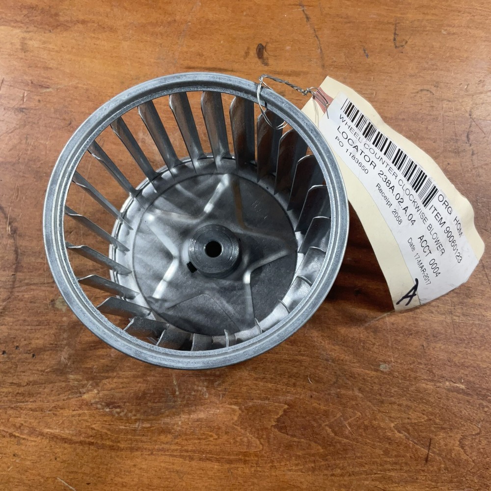 Counterclockwise SquirrelCage Blower Wheel 4-1/4” Diameter 3-7/16” Width