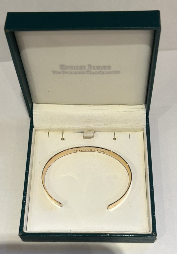Thomas Sabo Cuff Bangle 18ct Gold Plated on 925 Silver 15cm