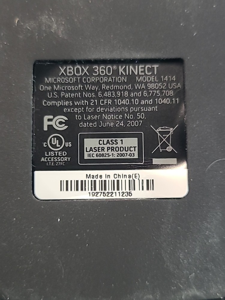Microsoft 1414 Xbox 360 Kinect Sensor Bar Only - Black - Tested Working