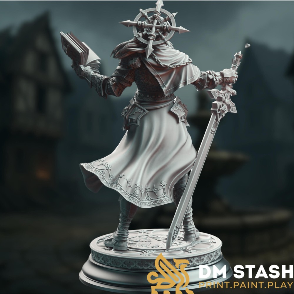 Female Light Cleric Dnd Mini | Holy Devoted Redemption Paladin | By DM Stash