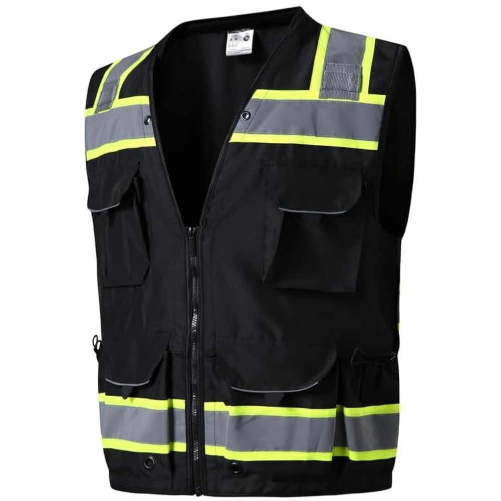 Durable Polyester Safety Vest with Reflective Tape