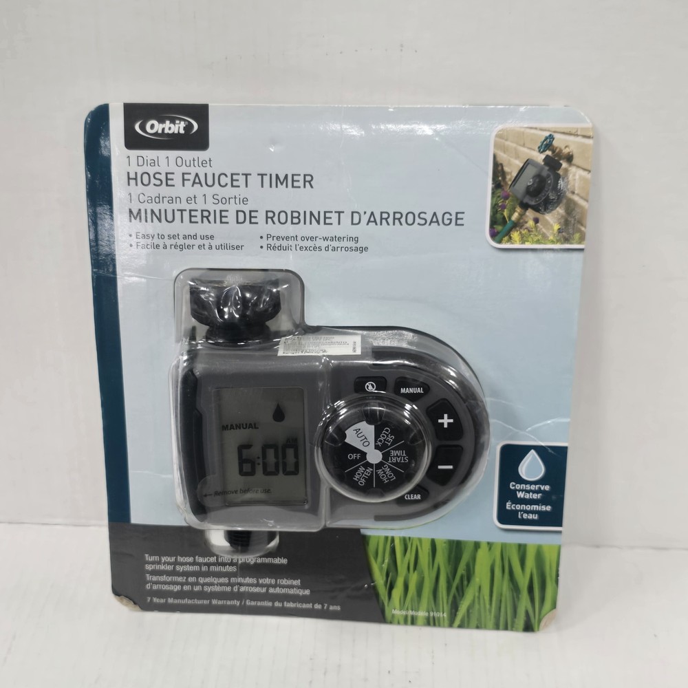 Orbit 91014 One-Outlet Hose Faucet Electronic Programmable Timer - Tested - EUC
