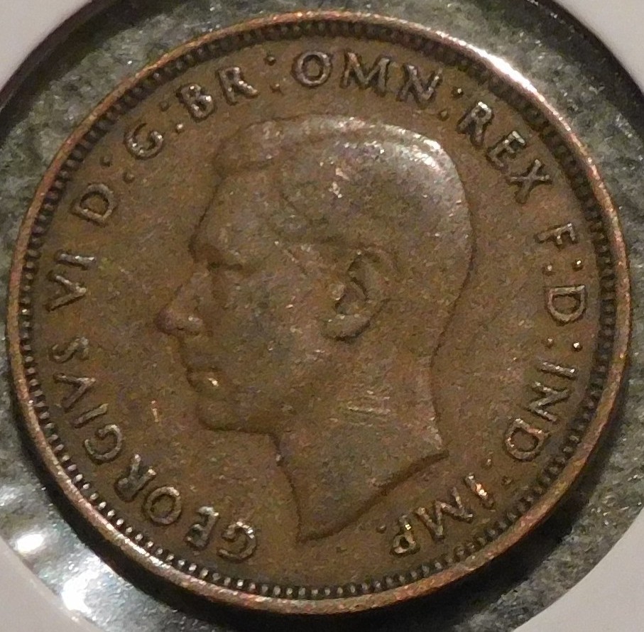British Half Penny - 1944 - King George VI