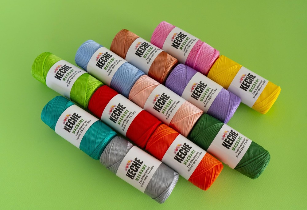 Macrame Cord | Macrame Supplies 2mm Polyester Macrame Rope Yarn for Table Run...