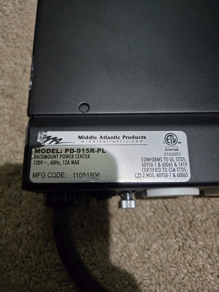 Middle Atlantic Products Model PD-915R-PL