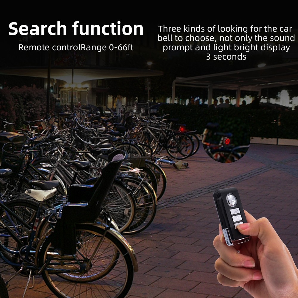 Safe USB Charging Bicycle Rear Light Alarm Wireless Remote Control Prevent Theft