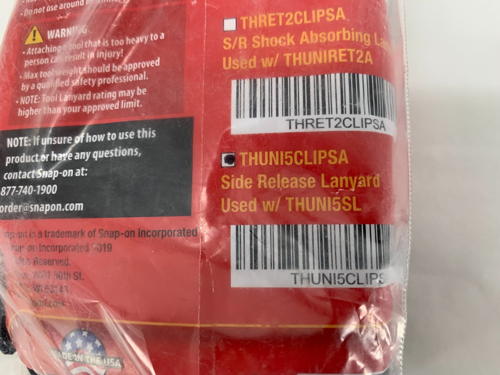 Tools@Height THUNI5CLIPSA Side Release Lanyard Used w/THUNI5SL 10/PKG