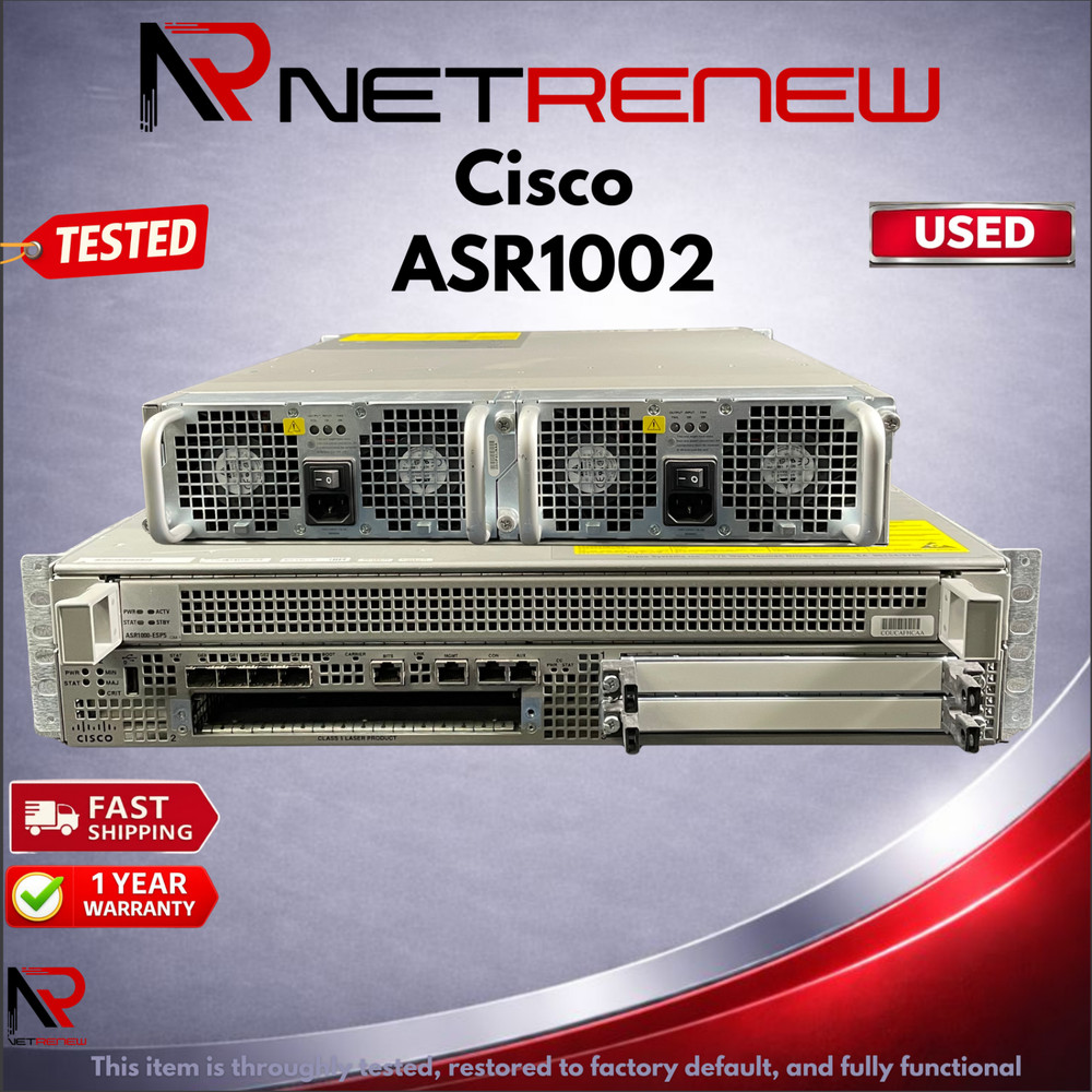 Cisco ASR1002 Service Router  Dual AC Power