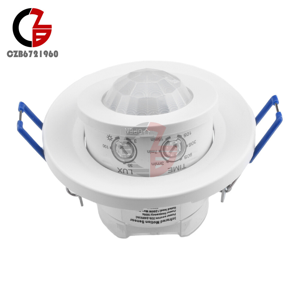 AC220-240V PIR Motion Sensor Detection Embedded Rotary Sensor 360° Motion Sensor