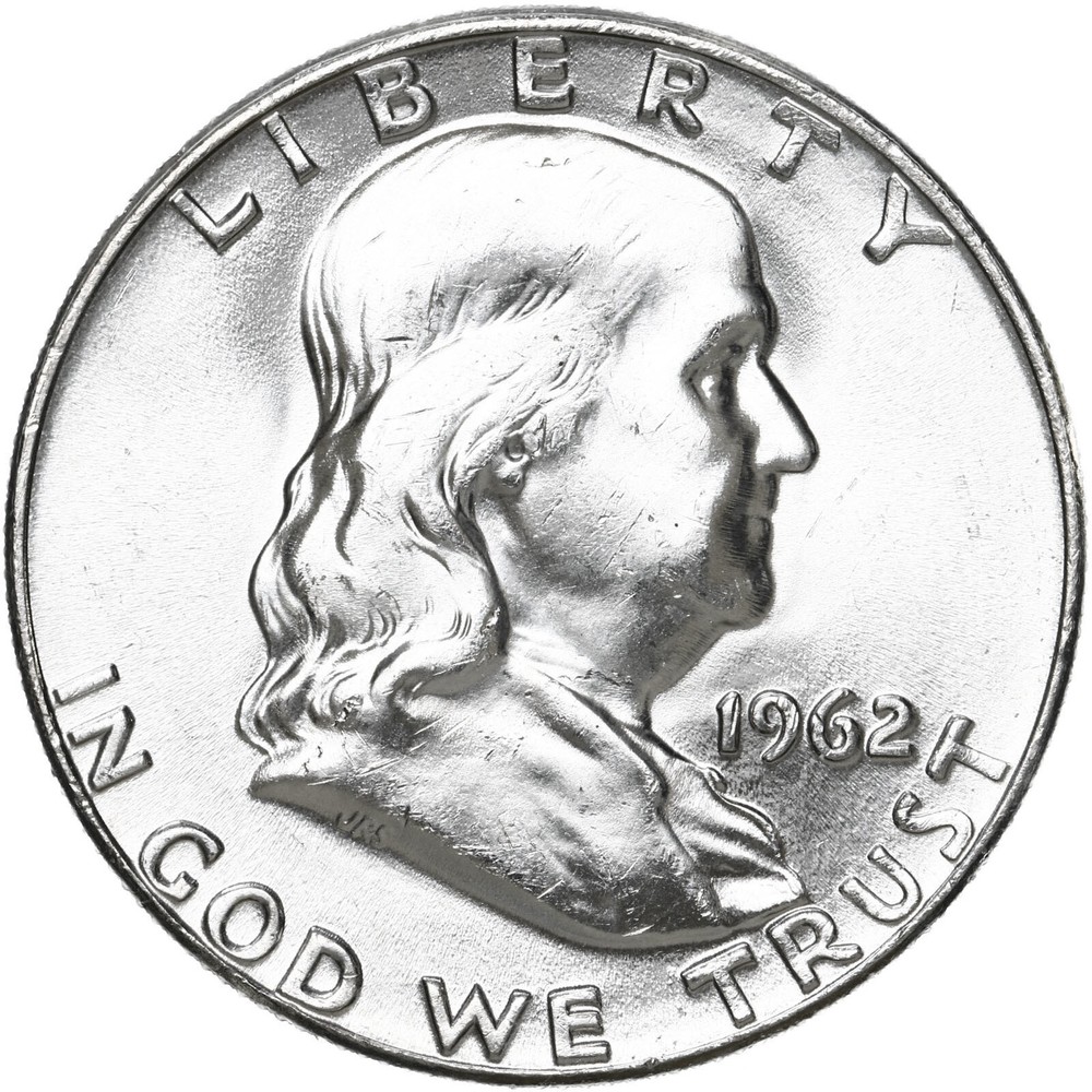 1962 D Franklin Half Dollar 90% Silver BU US Coin