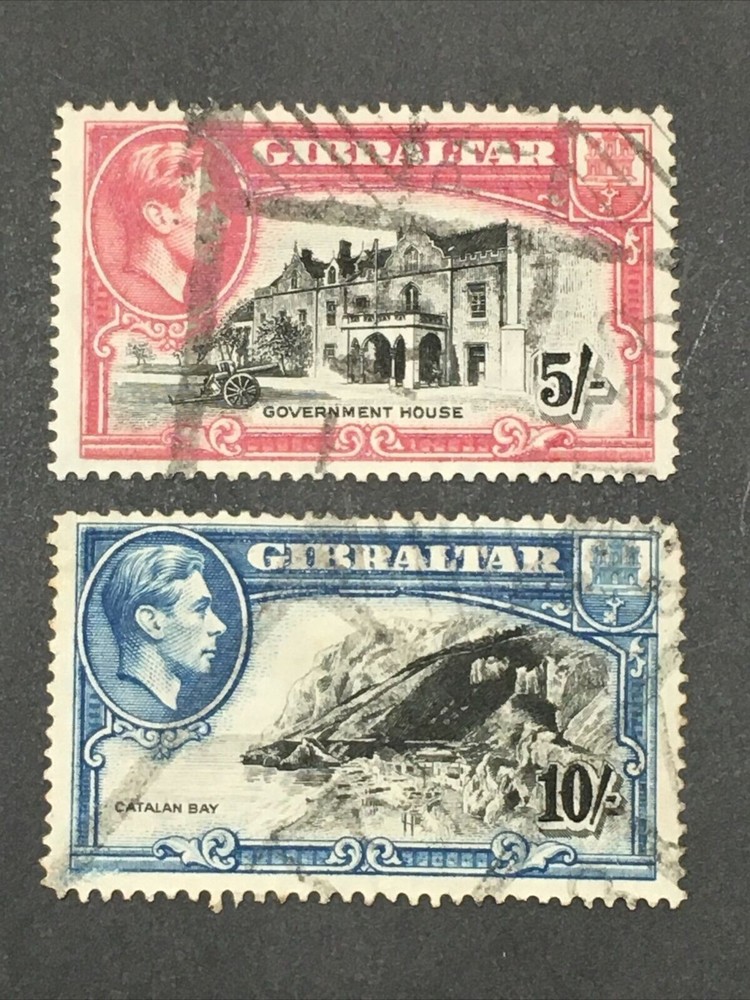 British Gibraltar Stamp # 116a & #117a Used Excellent Centering $325