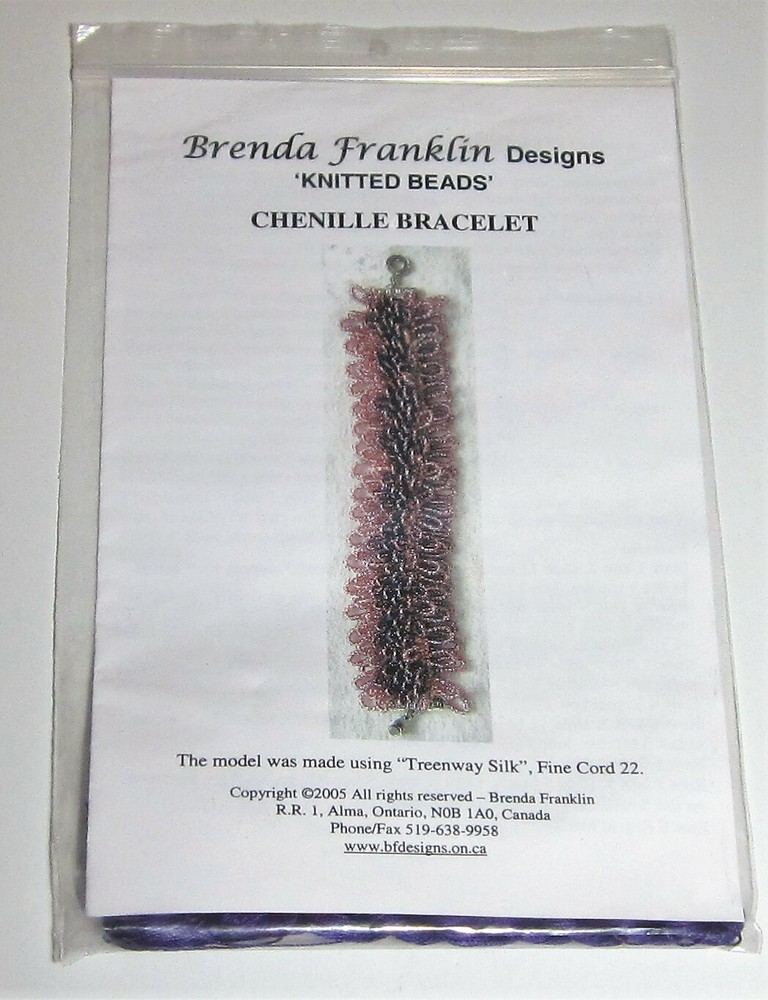 Brenda Franklin Designs Knitted BEADED CHENILLE BRACELET