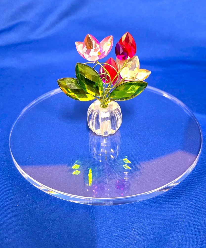 Clear Acrylic Round Display Base, 8" Diameter x 3/8" High