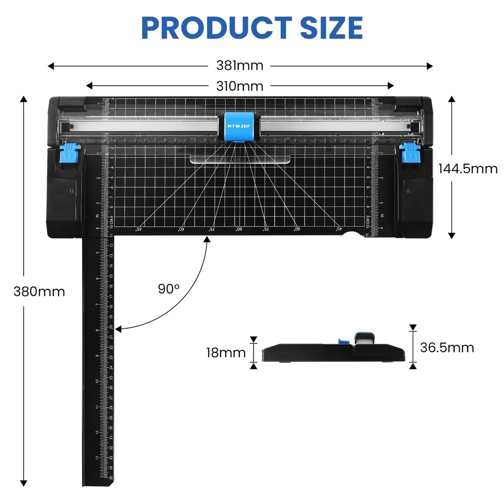 Paper Cutter Personal Rotary Trimmer for cardstock withAutomatic Security