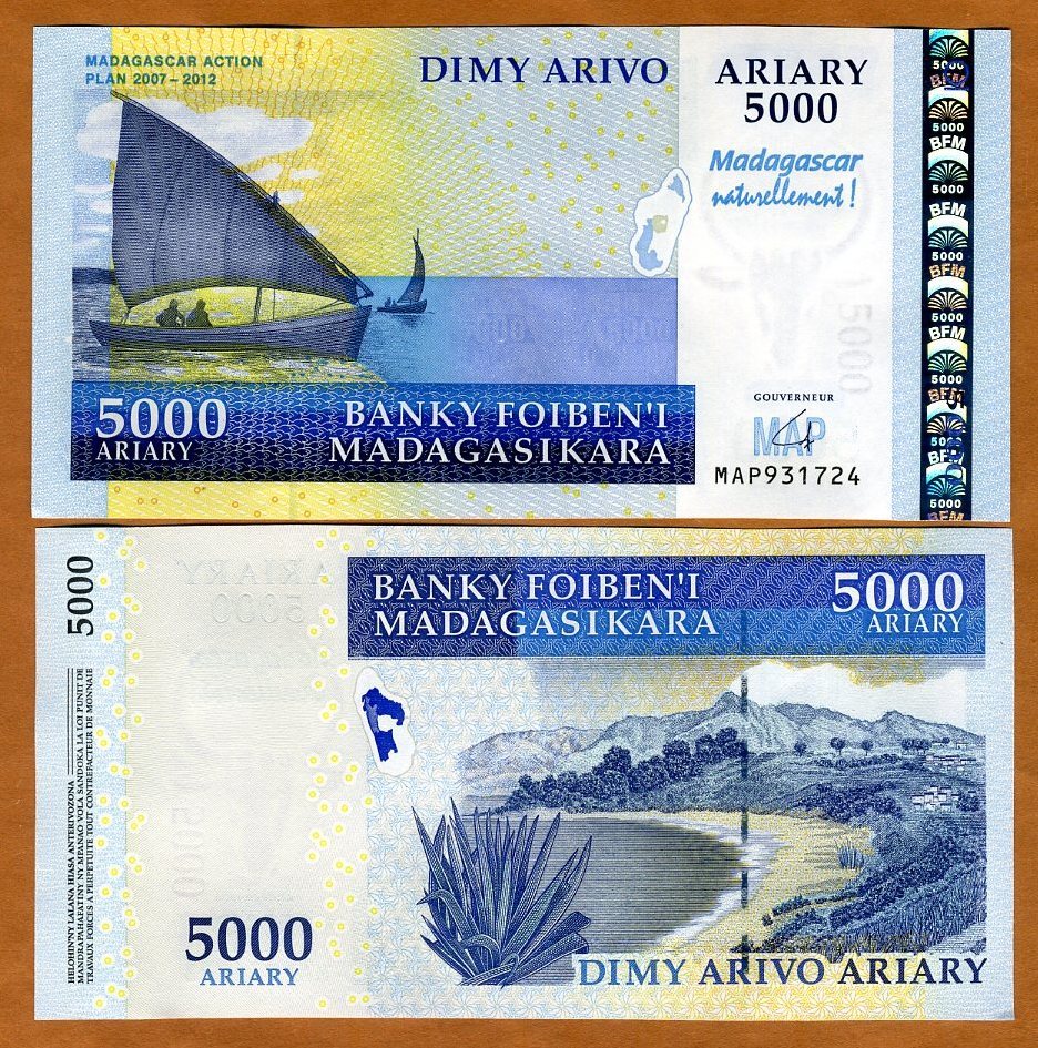 Madagascar, 5000 Ariary, 2007, P-94, UNC Commemorative