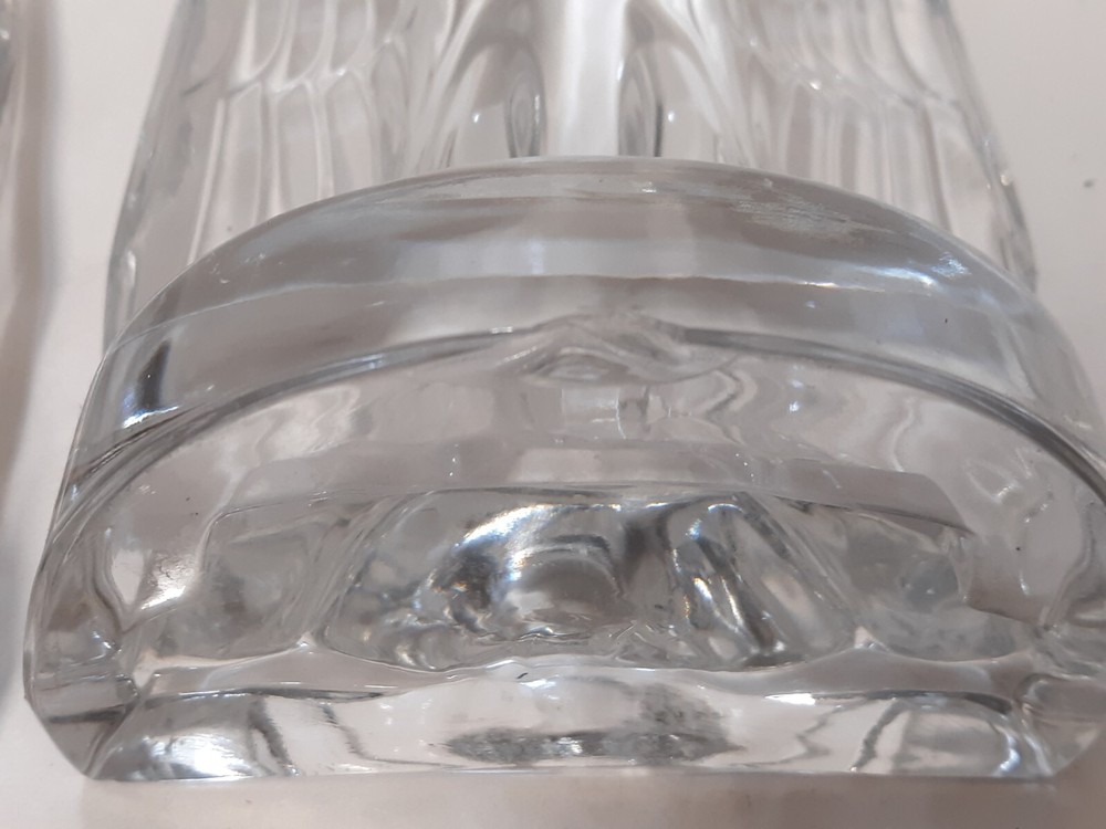 Pair Cast Glass Eagle Bookends Possibly Baccarat