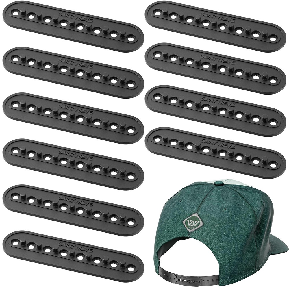 10 Pack Hat Size Extender, Adjustable Hat Buckle Replacement, TPR+PP Material, H