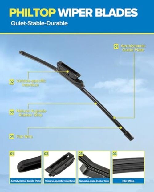 22" 22" Windshield Wiper Blades Replacement for 2014-2018 Silverado 1500,