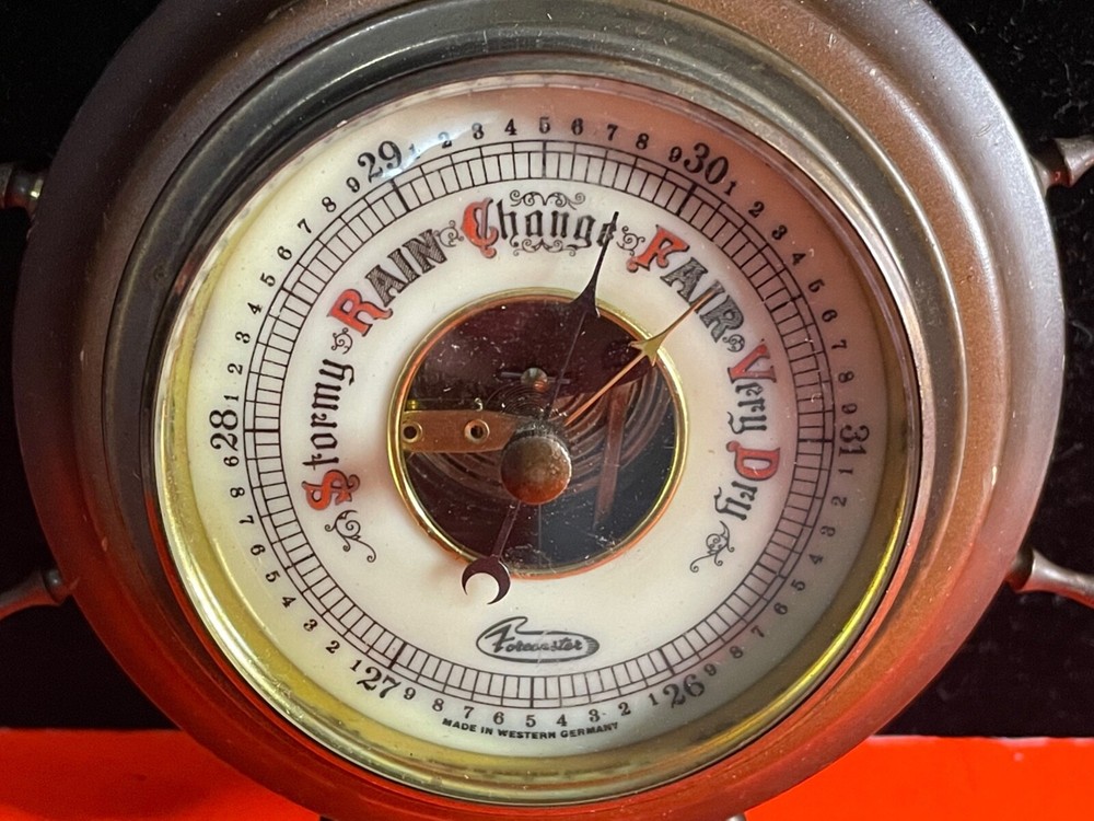 Vintage FORECASTER Captains Wheel Wall Barometer (W. GERMANY)