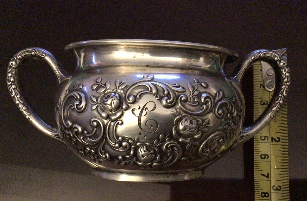 Vintage Dual Handle Gorham Sterling Silver Sugar Bowl