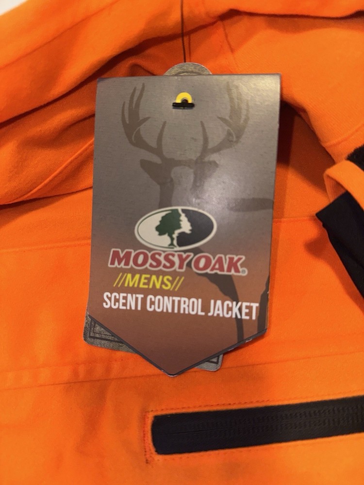 Mossy Oak Men's Scent Control Waterproof Jacket Blaze Orange Size S
