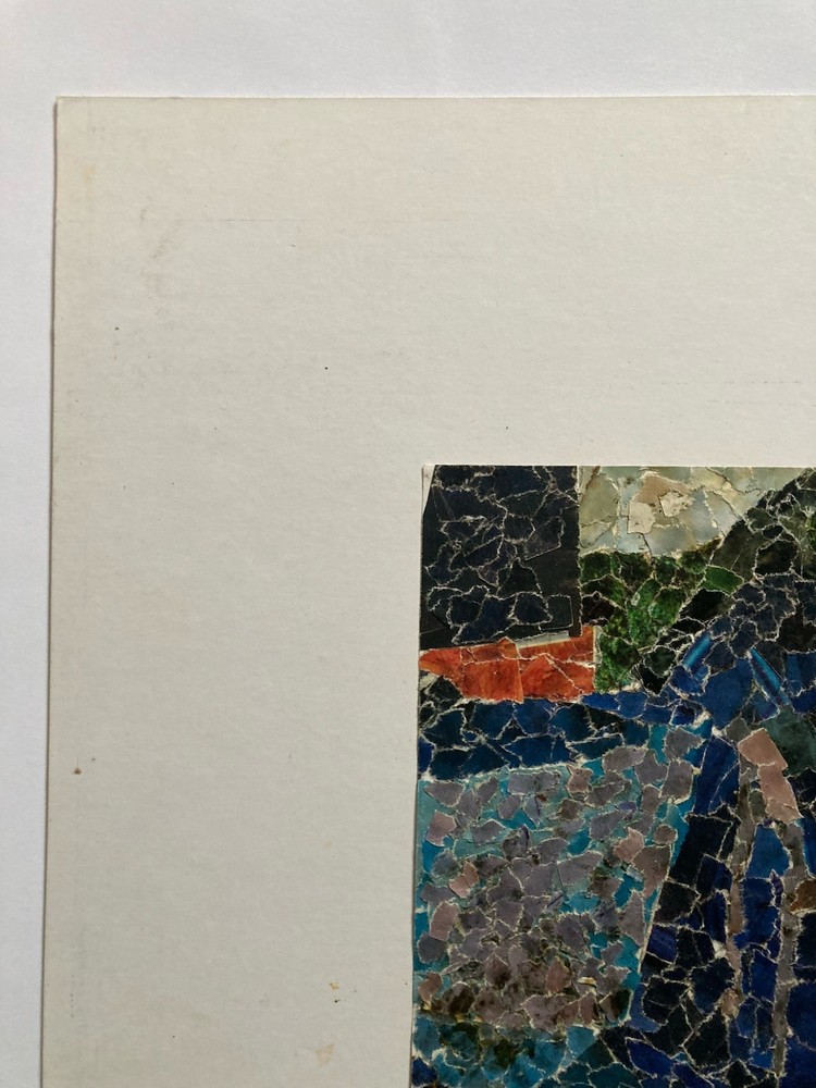 Vintage Abstract Collage Art Piece On Paper