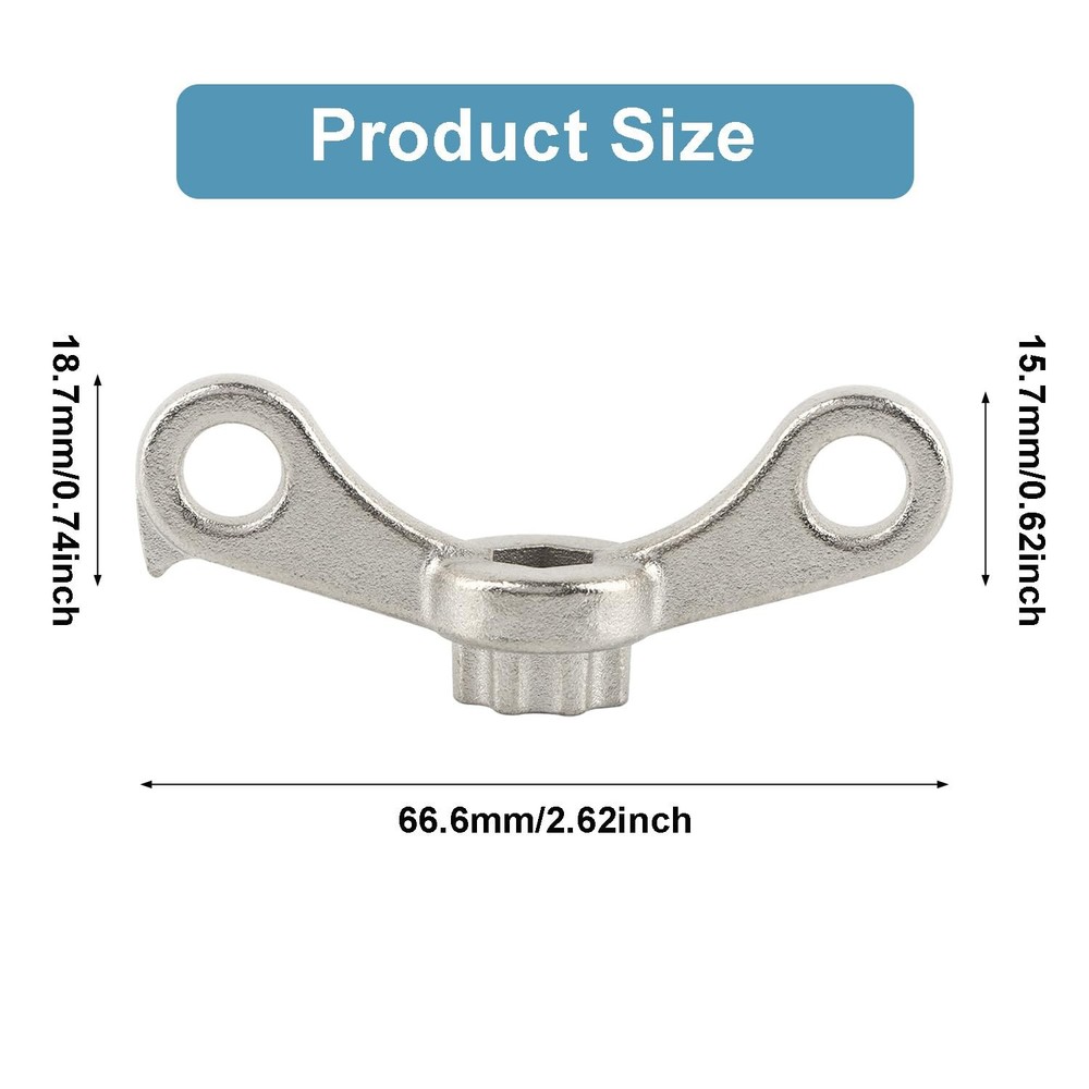 Bicycle Crank Adjusting Cap Tool Arm Dust Cap Removal Repair Accessory Silver
