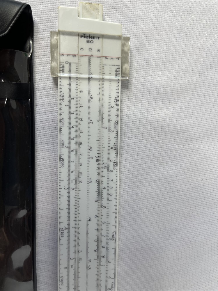 Pickett 80 Basic Student Trig Slide Rule w/ Case