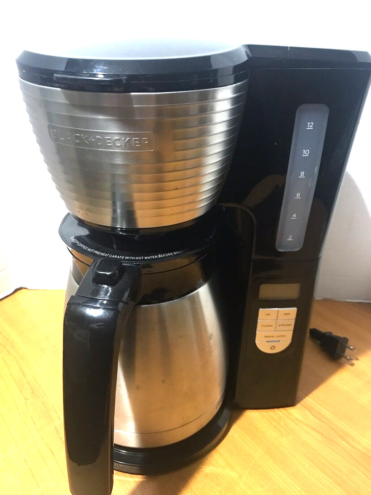 Coffee Maker 12-Cups Thermal Programmable Coffee Machine Black+Decker