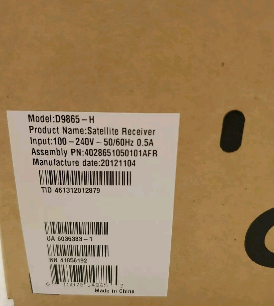 Cisco D9865-H Satellite Receiver With Remote Control Unit & Extras ~NEW