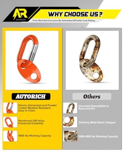 7100 Lifting Bracket Set for Engine - 4 Heavy-Duty Engine Lift Bracket Orange