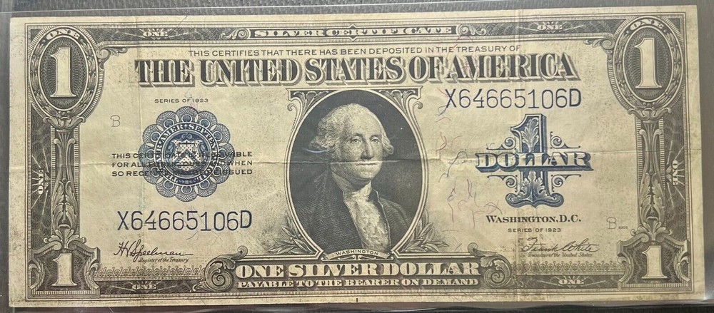 1923 $1 Silver Certificate Large Size Note Nice Grade