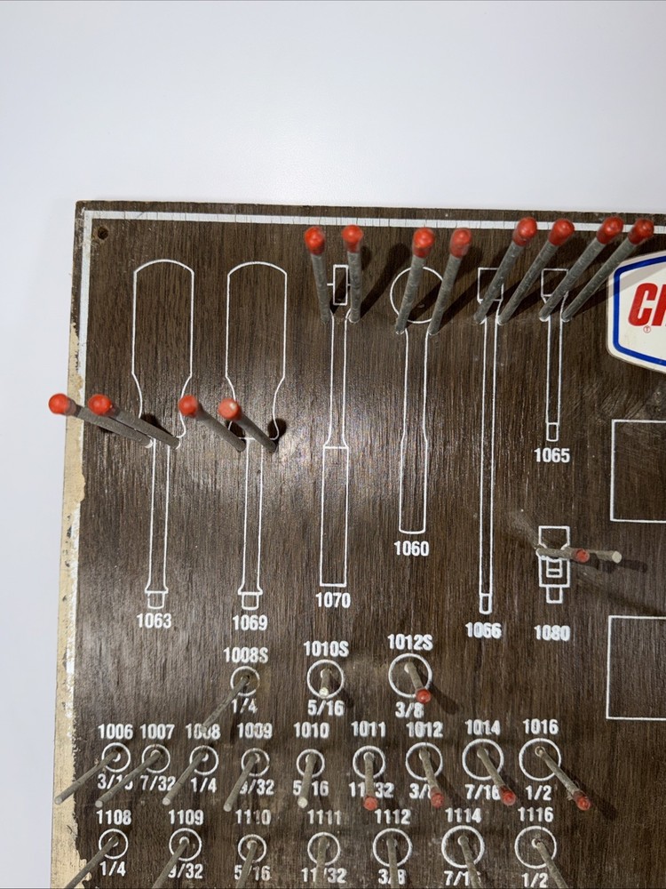Vintage Challenger Proto Tool Board Panel No. 137 Wrench Socket