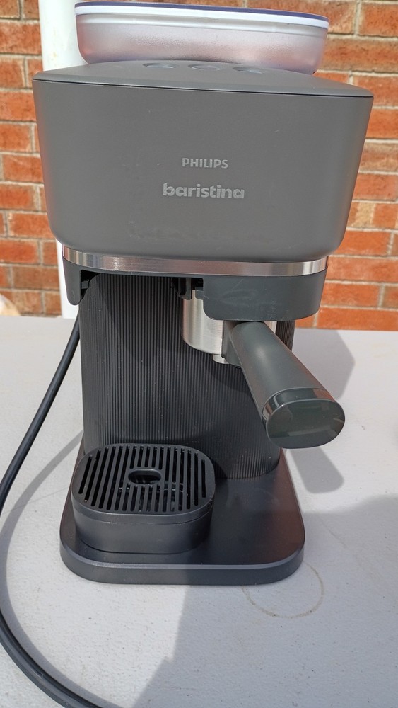 Philips Baristina Automatic Espresso Machine Grind-Tamp-Brew System Used Read