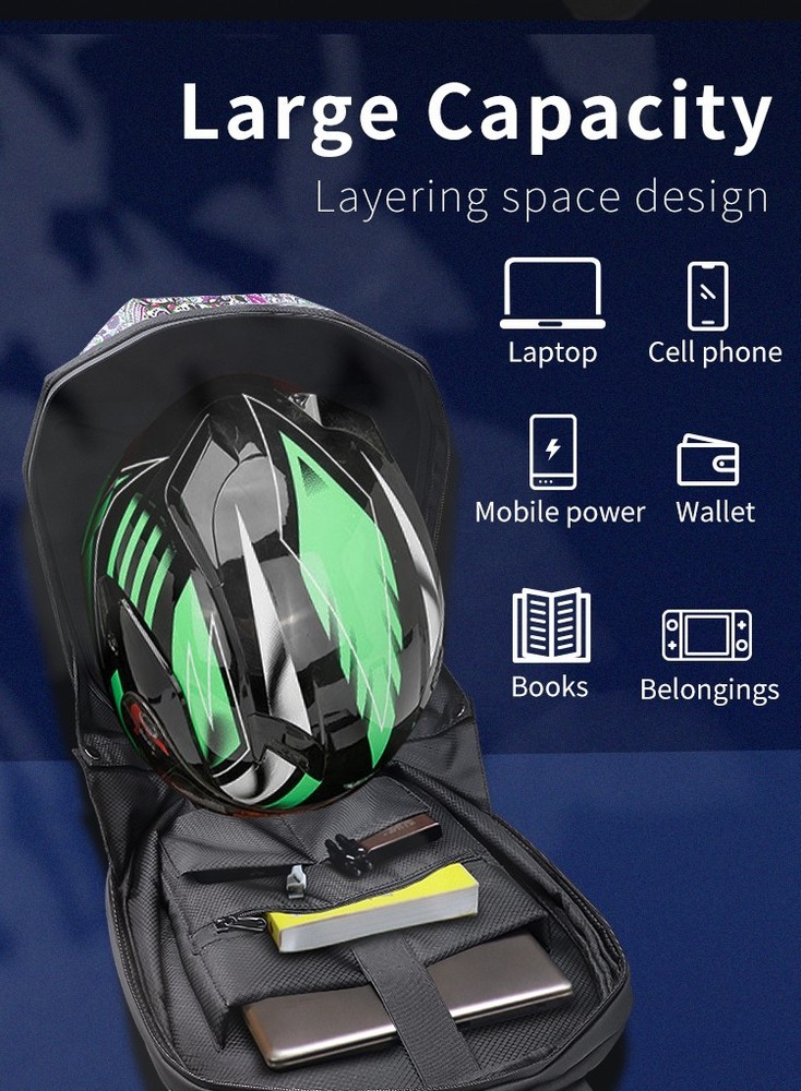 Animated Eyes LED Backpack - Programmable Moving Display, Cool Gamer Rucksack