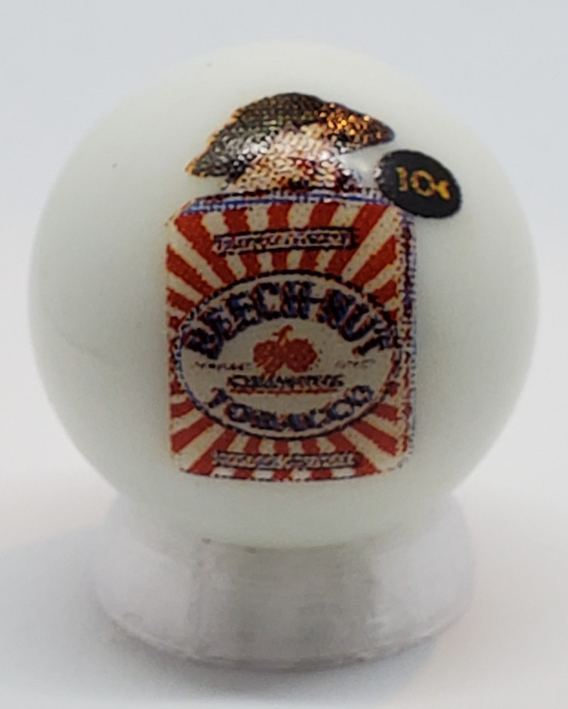 Beech-Nut Glass 1" Logo Marble w/ Stand