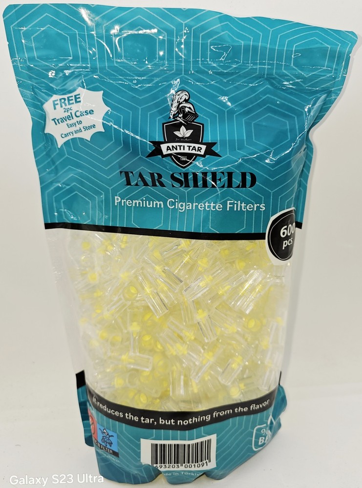 TAR Shield Cigarette FILTERS - 600 Bulk Edition Disposable Filter, Clear