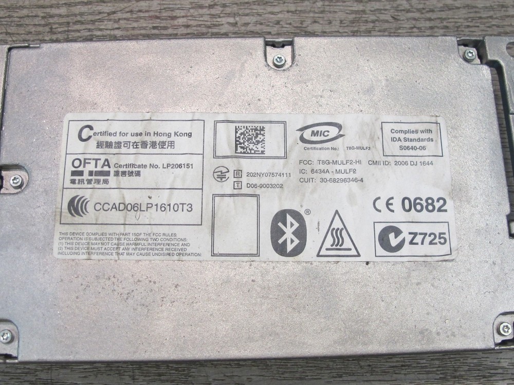 2008 BMW E82 E88 135I BLUETOOTH COMMUNICATION CONTROL MODULE 9187625 OEM