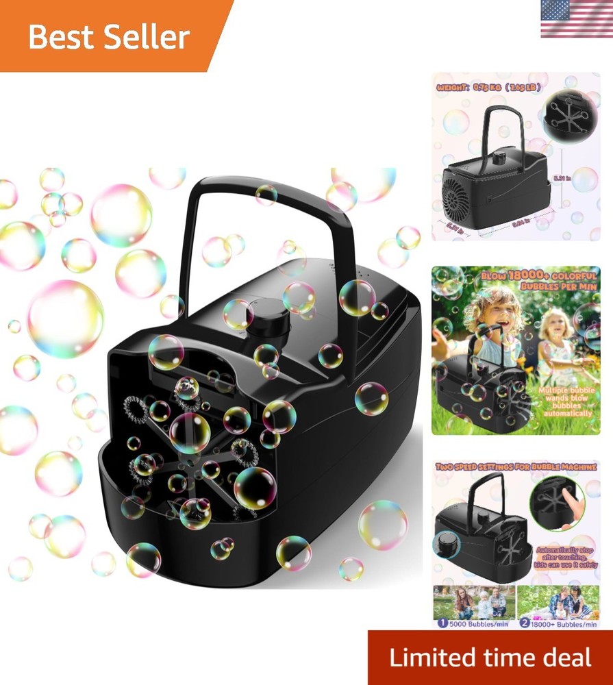 Bubble Machine, Automatic 18000+ Per Minute Big Bubbles Blower Maker for Kids...