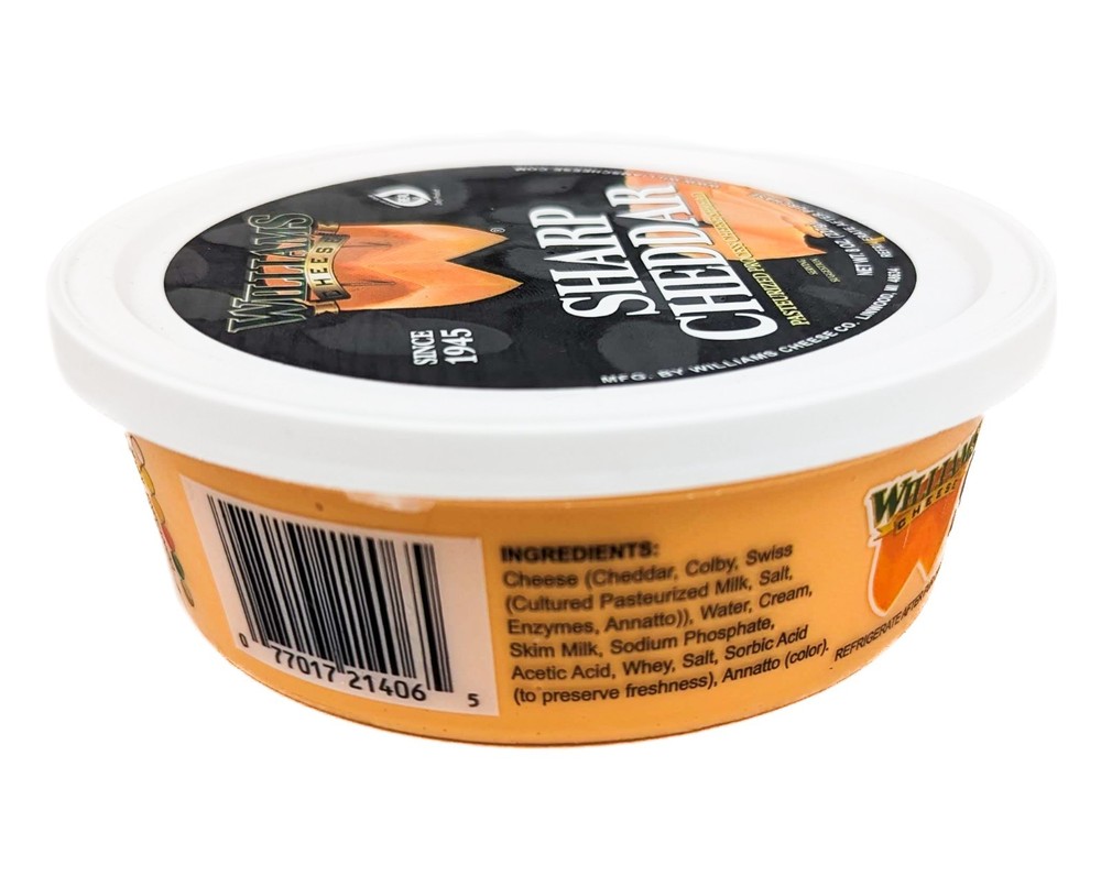 Williams Cheese Sharp Cheddar Spread 8oz (Pack of 3)