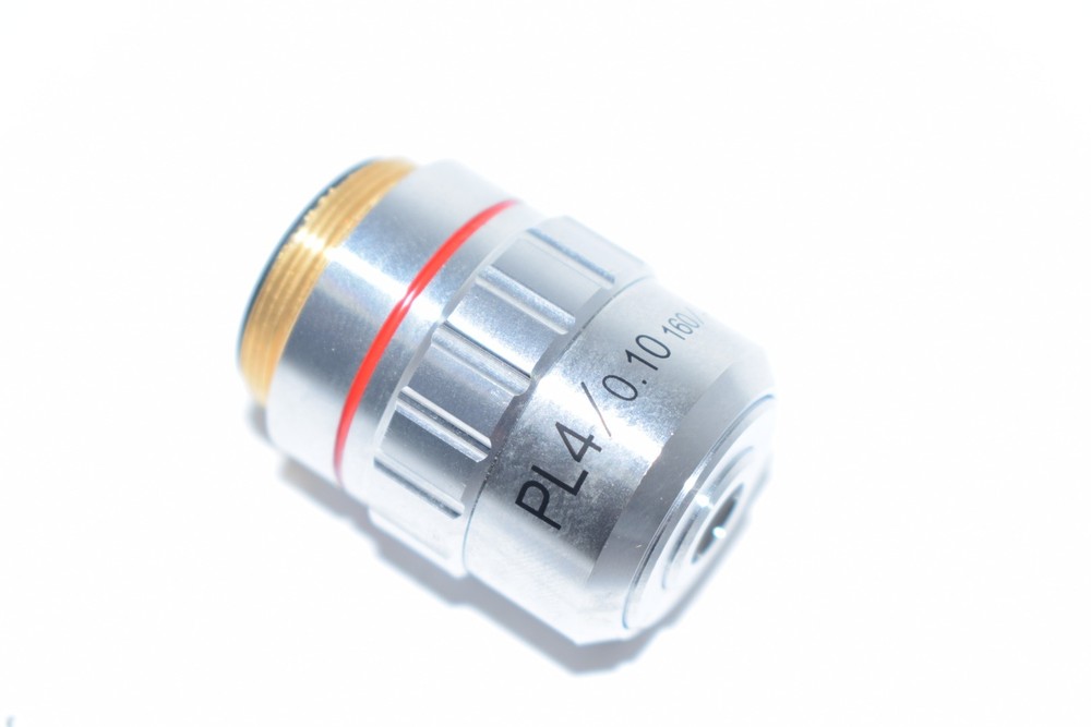 4X Pl 4/0.10 Microscope Objective Lens PL4 160/-
