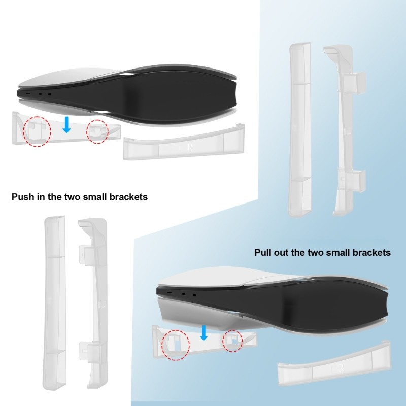 Clear ABS Stand Desktop Support Hold Clear Rack Lightweight for Game Consoles