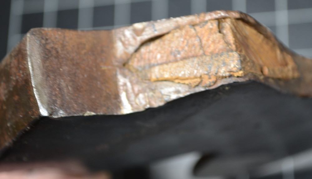 BEATTY - BROAD AXE WITH ANTIQUE HAND MADE HANDLE