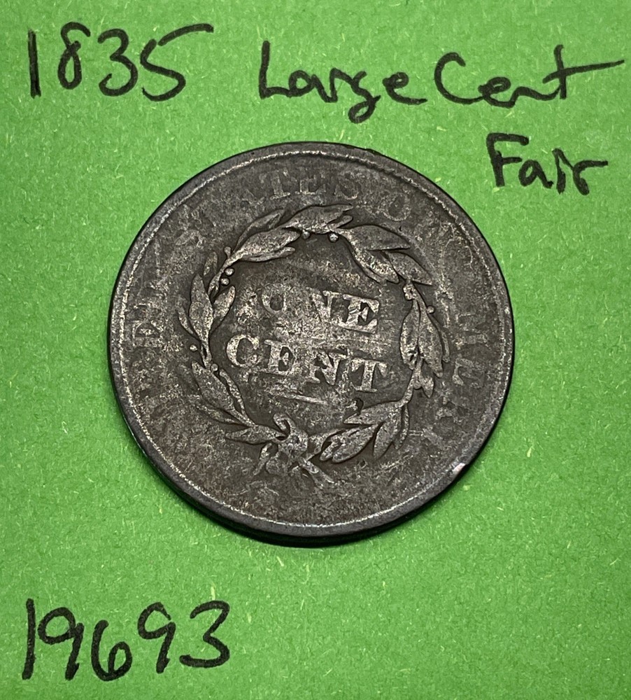 1835 Matron Head Large Cent 1c Fair
