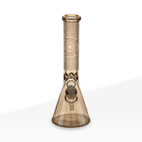Water Pipe Mandala Etched Beaker 14"