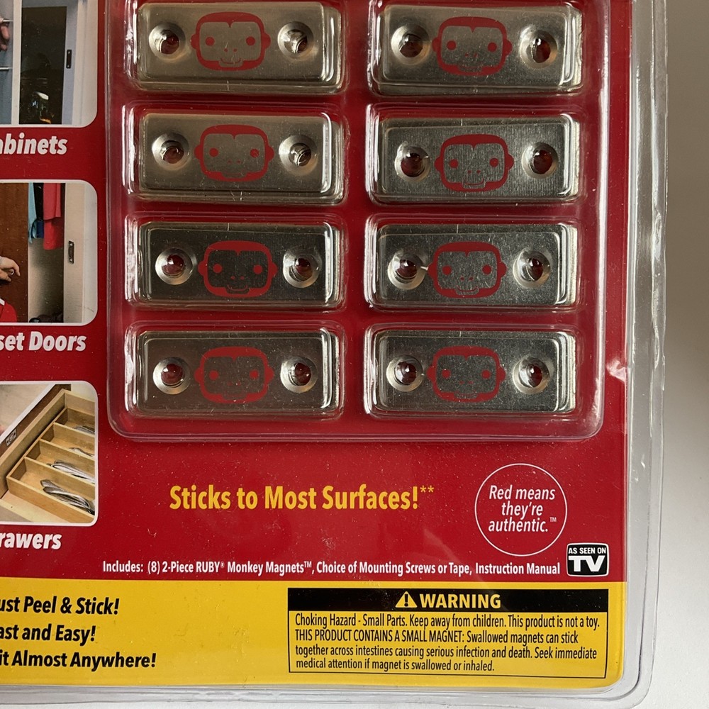 Ruby Monkey Magnets Ultra-Thin Magnetic Plates Keep It All Shut, As seen on TV
